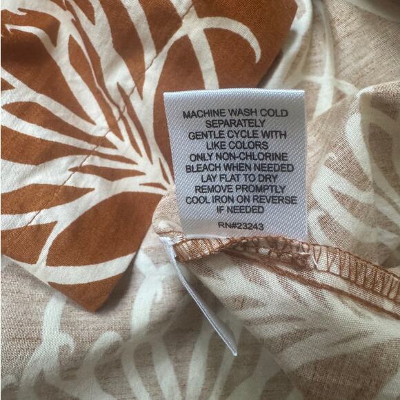 NWT Happy x Nature | 100% Cotton Burnt Orange Misty Printed Top | Size Large - Picture 8 of 10